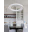 Luminaire suspendu rond en cristal à intensité variable 24 "à intensité variable