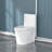 One-Piece Upflush Toilet With 600W Macerator Pump, Space-Saving Macerating Toilet System For Basement