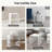 15.7'' Solid Surface Shower Bench Stool With Decorative Cutouts