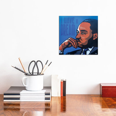 Mlk 1 Piece Wrapped Canvas Wall Art