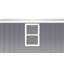 Remise de rangement 10 x 12 pi avec panneau en acier de couleur 0,23 mm et film protecteur de surface, 2 fenêtres de jour, option 2 couleurs, cadeau pratique pour le rangement extérieur-126148140