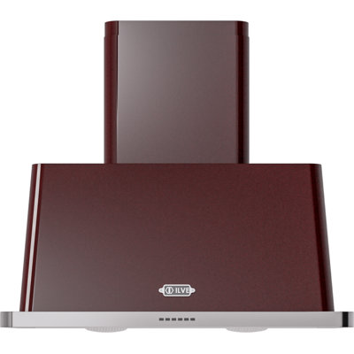 ILVE Majestic II Series 36 in. Wall Mount Range Hood with 600 CFM Airflow (Burgundy)