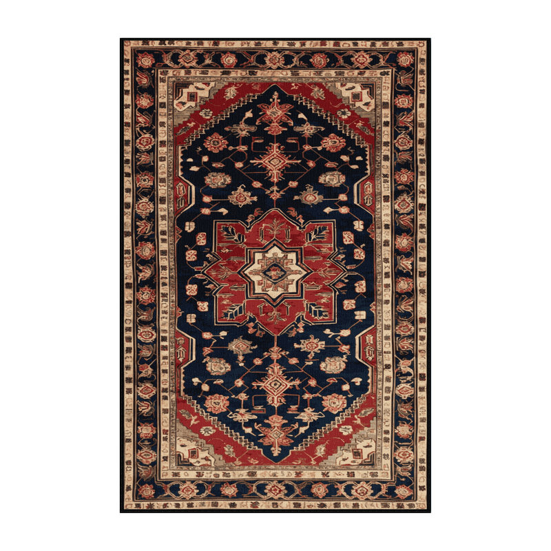 Tapis brun turc lavable à la machine, Rectangulaire 8 pi x 10 pi