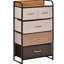 4 commode pour la chambre à coucher. Gardez votre ordre avec les tiroirs en tissu. 2 petits et 3 grands légers pliables. Structure en acier et plateau en bois. Surmatelas. Chambre de l 22,75 po x P 11,5 po x P 39 po. Offre beaucoup d'espace de rangement