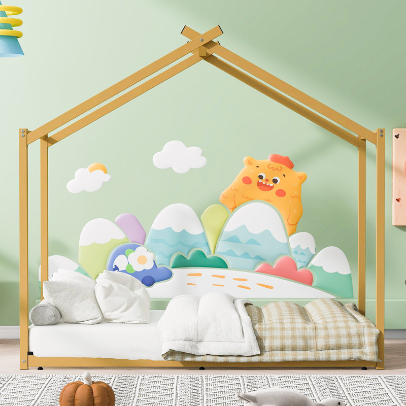 Ahmednur Metal Bed, Gold