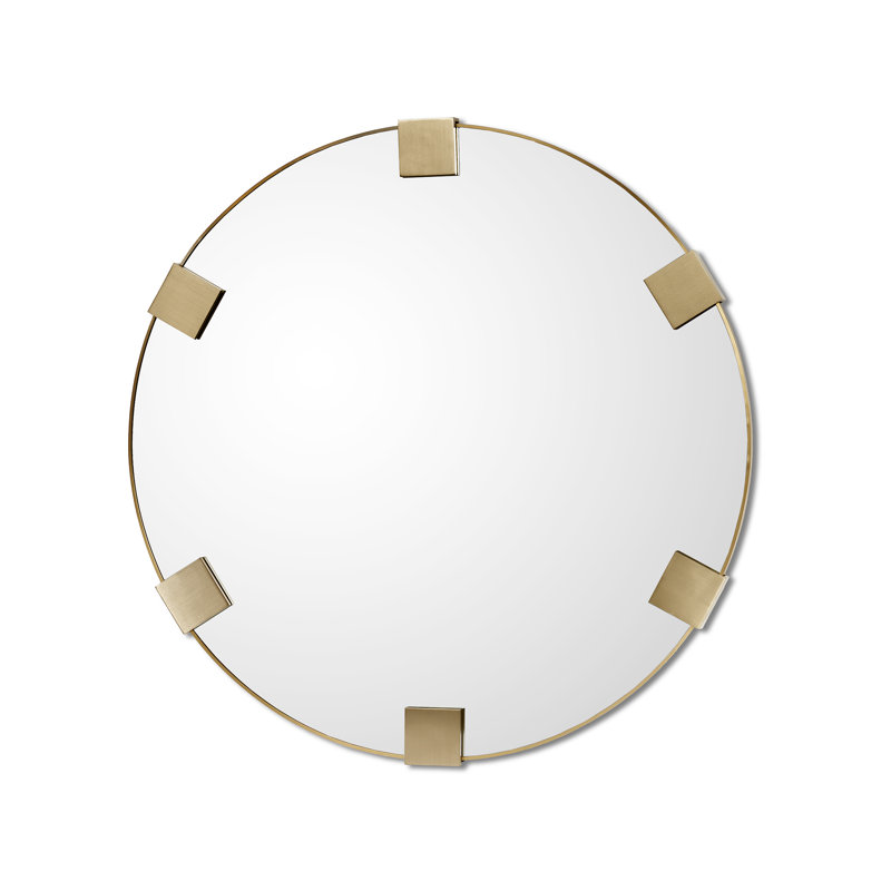 Nippon Flat Metal Beveled Wall Mirror, 36" x 36"
