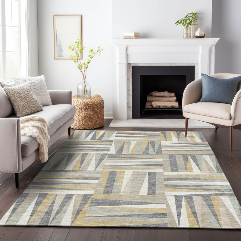 Tapis intérieur / extérieur Chayden Chantille ACN1012, Rectangle 5 pi x 7 pi 6 po
