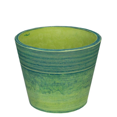 Ribbed Rim Round Eco-Friendly Flower Planter