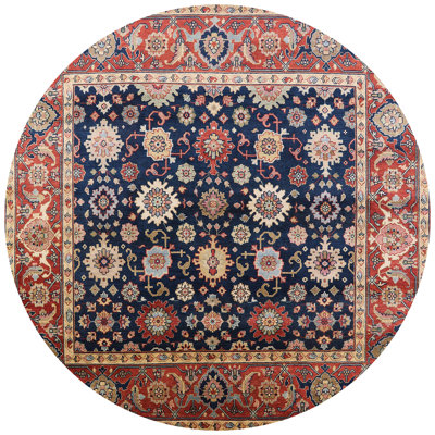 Tapis oriental rouge et bleu