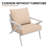 Outdoor 4'' Replacement Cushion Set Back Cushion With Retaining Clip-105494417-105494420