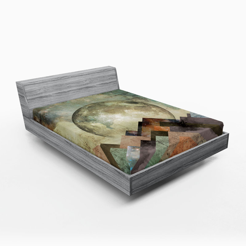 Multicolore drap-housse Ambesonne Moon, Drap-housse grand