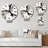 Abstract Neutral IV Metal Wall Clock-93382324