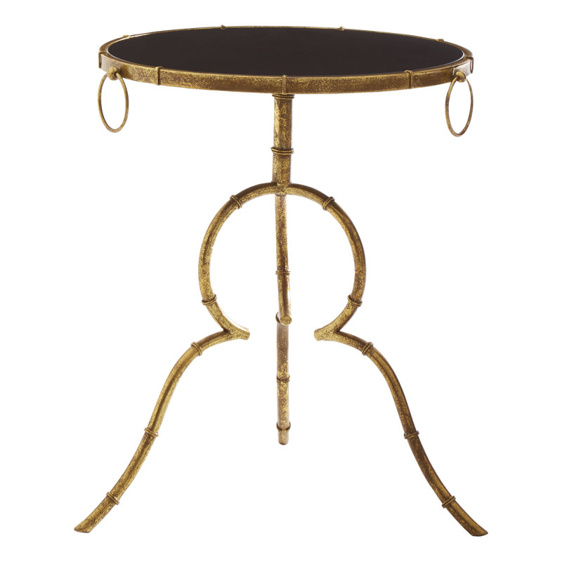 Mcintire Glass Top Abstract End Table
