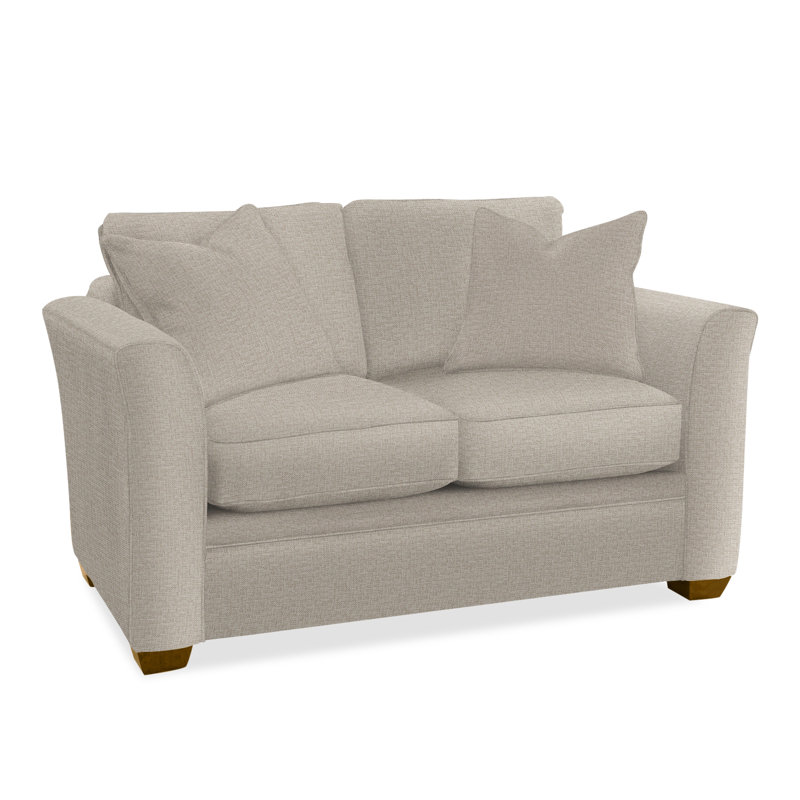 Bridgeport Sofa, Havana Finish, Beige Performance Fabric; 0851-73