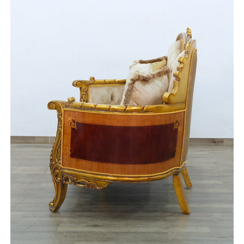 Maggiolini Loveseat, Gold, beige, light brown, Dark Gold