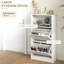 Armoire de rangement pour chaussures avec compartiment ouvert et 2 tiroirs rabattables
