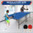 9' Ping Pong Table Set for Outdoor and Indoor, Foldable Table Tennis Table With Net, 2 Paddles, 2 Balls