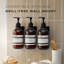 Ensemble de 3 bouteilles de shampooing et revitalisant noir ambré - Distributeur de shampooing pour la douche - Modernisation de salle de bain de style hôtel
