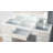 Contemporary Style 1Pc Vanity W/ Stool Set Glass Top Storage Drawers Central Mirror W/ Bulbs USB And Power Outlet White And Gray Finish