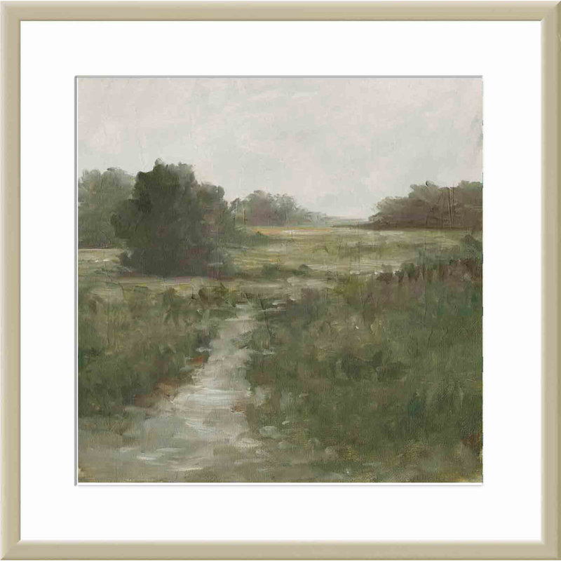 Tranquil Fen I by Ethan Harper, German Silver, 16.09" H x 16.09" W x 1.1" D