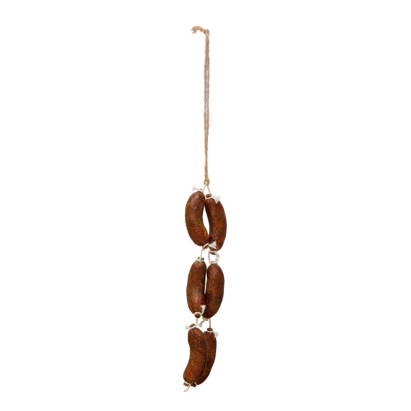 Resin Sausage Link Ornament with Twine