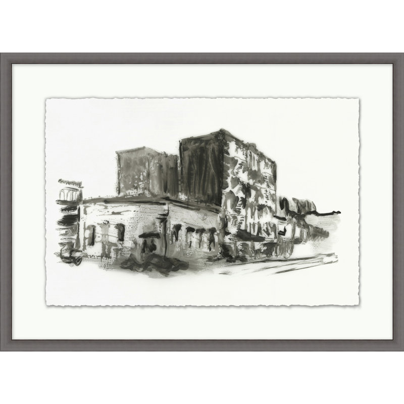 Croquis de la ville - peinture encadrée