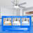Cryise 42" Indoor Brushed Nickel Flush Mount Ceiling Fan With LED Light, Remote Control And 5 Two-Tone Blades-1859969784-1859969785-1859969789