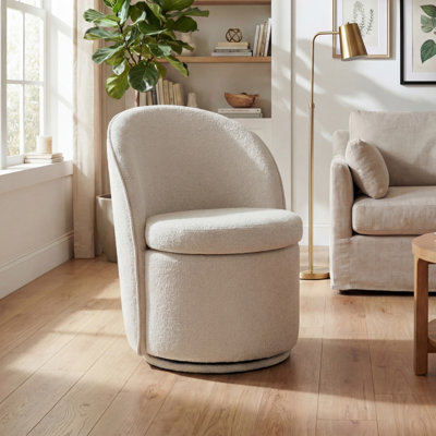 Fauteuil d'appoint pivotant avec dossier haut