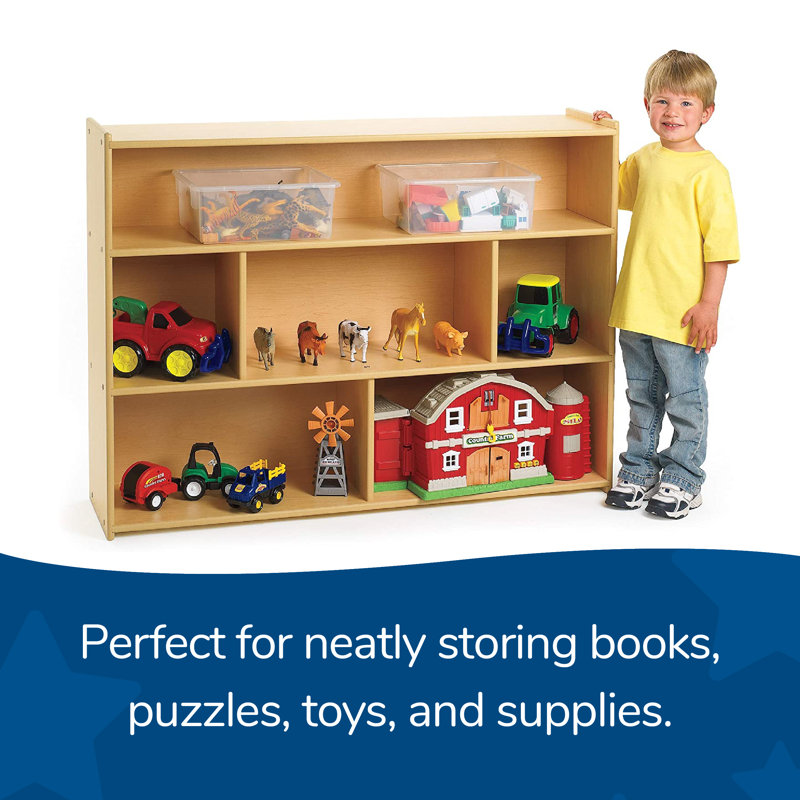 Maple 3-Shelf Adjustable Kids Toy Storage Unit