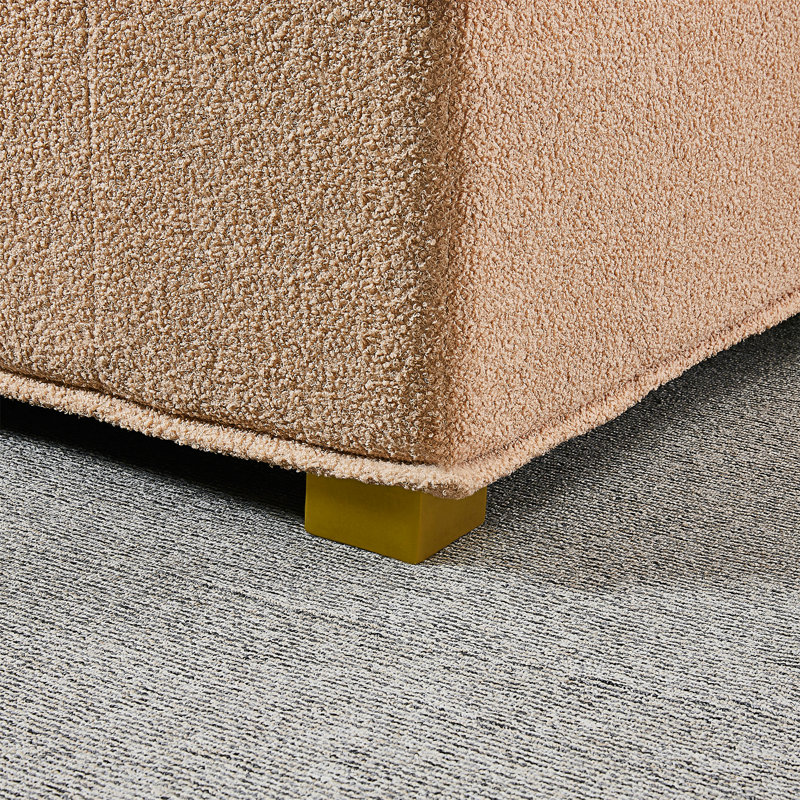 Canapé paresseux sans accoudoirs 31,4 po ParulParul, Tissu en peluche kaki