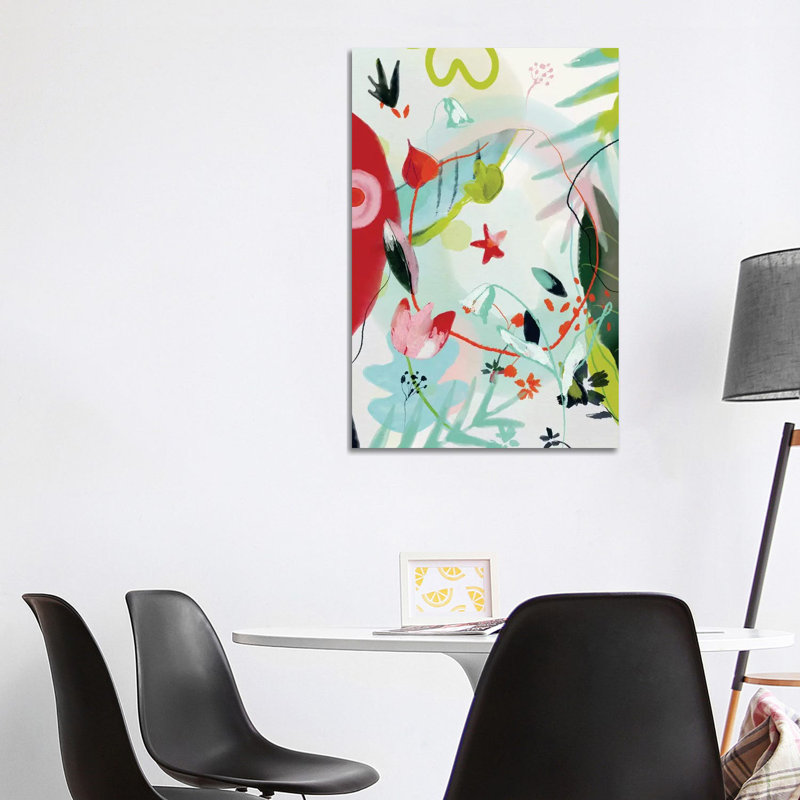 «My Summer Garden» par Ana Rut Bré - impression d'art graphique, Toile tendue, Aucun mat, H 40 po x l 26 po x P 1,5 po