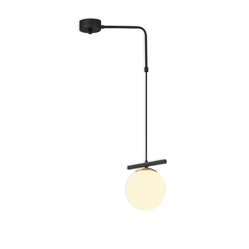 Adjustable Height Metal Body Single Pendant With Glass Cap