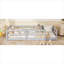 Lit de sol en bois de pin massif gris Cool Cool, structure de lit simple pour enfants avec clôture pour chambre de garçon et de fille-129467522-129467520