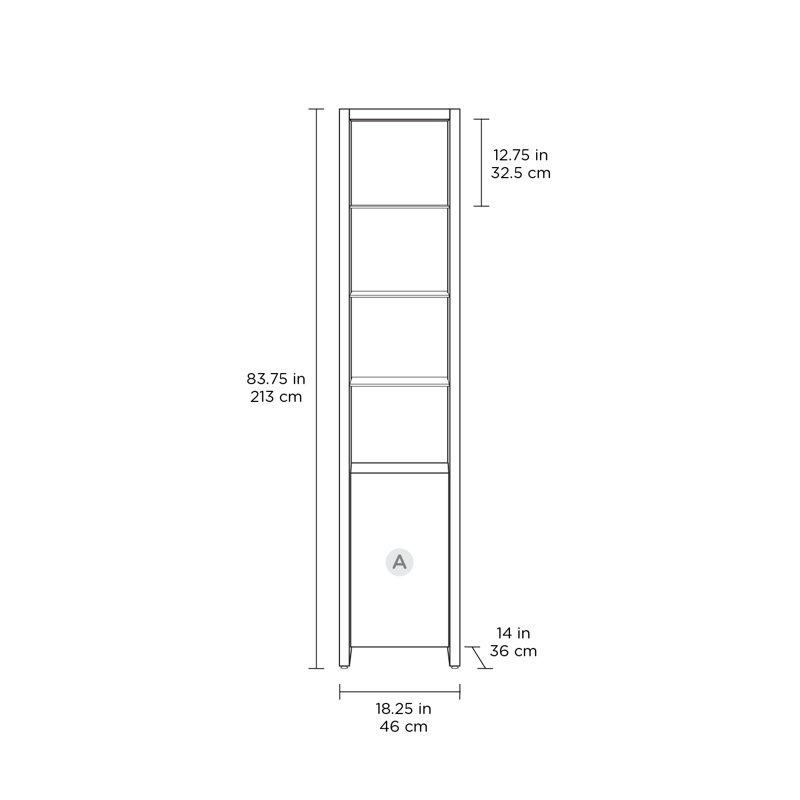 Linea Single Shelf, Natural Walnut
