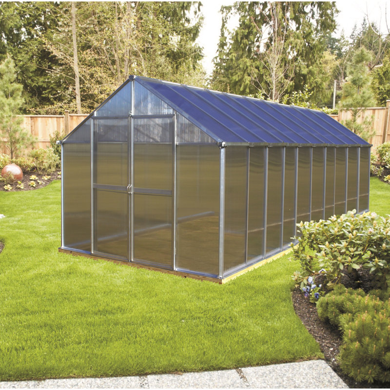 Monticello Premium Polycarbonate Commercial Greenhouse, 90" H x 101" W x 12" D, Black