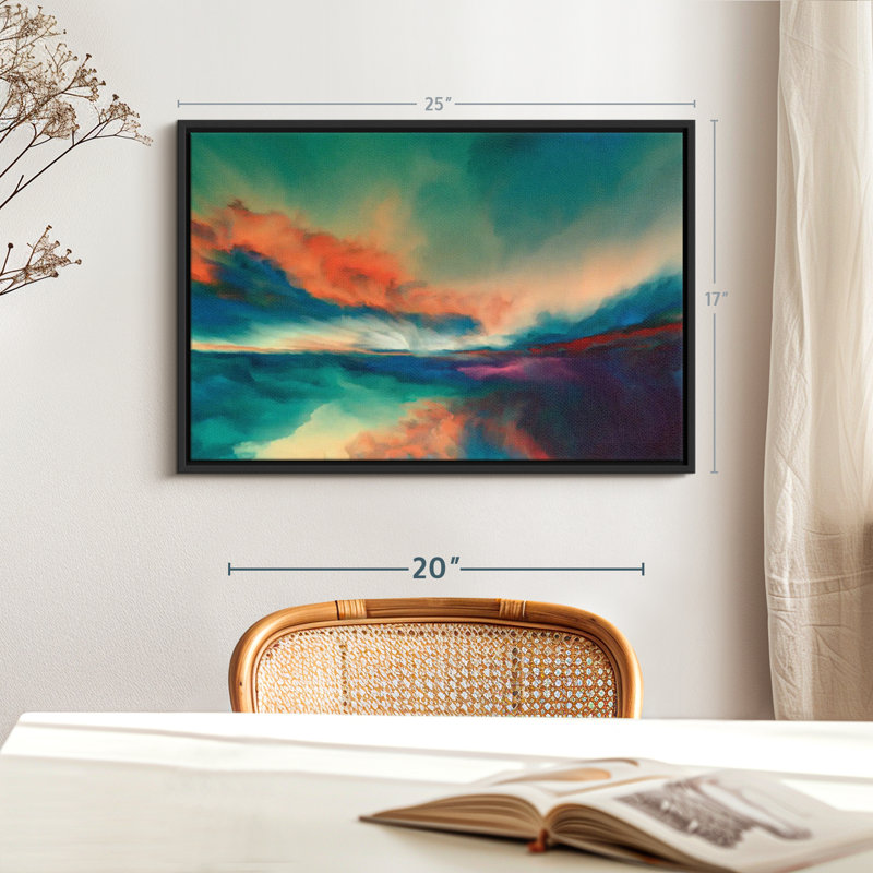Abstract " Sunset Clouds Canvas Print ", 17" H x 25" W
