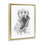 Cadre flottant Golden Retriever Biting Sneaker, design par Lindsay Kivi Fine Art