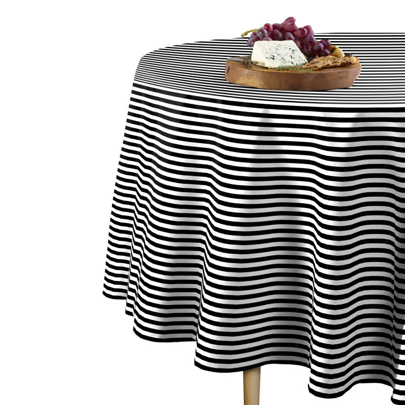 Coriana Stripes Round Tablecloth, 60" x 60"