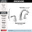 Arvo Chrome Bathroom Faucet 3 Hole, 8 Inch Widespread 2-Handle Bathroom Sink Faucet for Vanity, Push-Pop Drain Assembly, Chrome-58972578