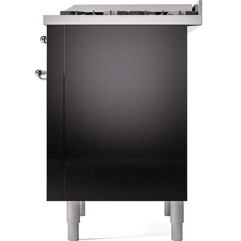 ILVE Nostalgie II 36 Dual Fuel Range, knobs, Blue Gray/Chrome, Natural Gas