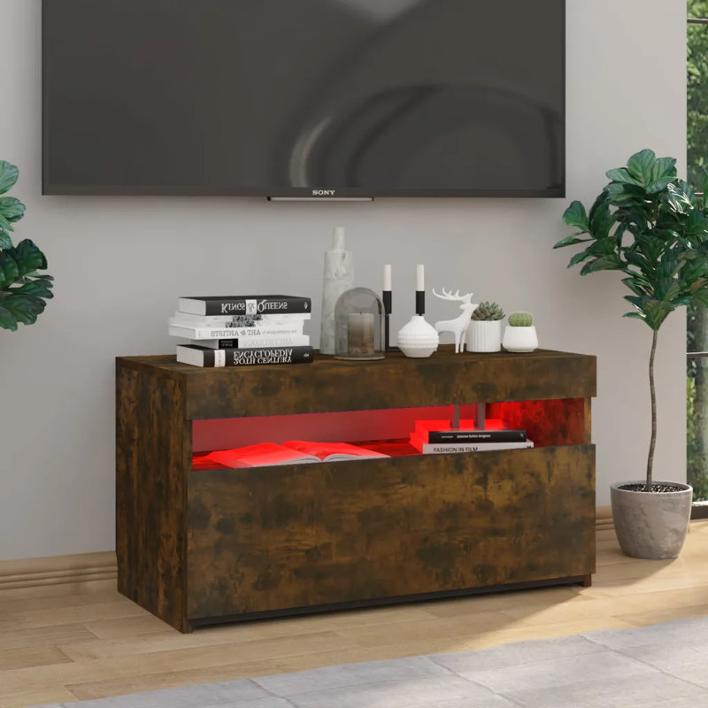 Hollen TV Stand for TVs up to 32", Smoked Oak