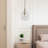 1-light Dimmable Glass Chandelier