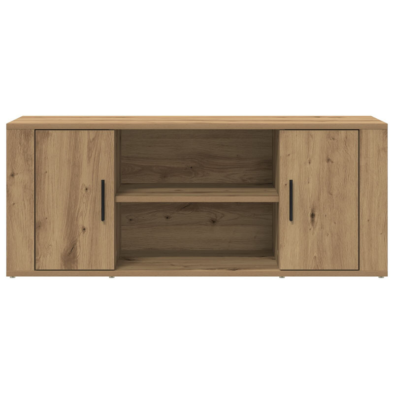 TV Cabinet Black Oak Engineered Wood Medium Entertainment Centre, Artisan Oak