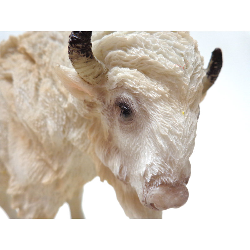Figurine Buffalo brun, Blanc