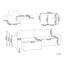 3 Seater Fabric Corner Sofa Bed with Storage Chantea-2095677216-2095677217