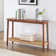Alisma Console Table - Calais Collection 48-Inch Entryway Table with Woven Shelf - Solid Acacia Wood Modern Sofa Table