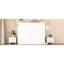 Lit blanc double, parfait pour les chambres d'amis et les bureaux à domicile, support de matelas flexible, construction avec lit mural à double système de pistons, gymnases Space Furniture, confortables lattes absorbantes, facile-131457260