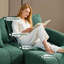 74.2 Gray Boucle American Tufed Club Loveseat-79171459