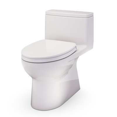 Toilette allongée monobloc TOTO Redington 1,28 GPF WASHLET + et à chasse d'eau automatique avec CEFIONTECT et siège SS124 SoftClose, beige Sedona - MS672124CEFG # 12