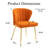 Modern Tufted Velvet Curved Back Dining Chair with Metal Legs-1144001351